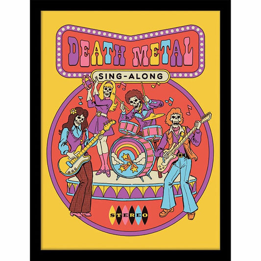 Steven Rhodes - Death Metal Sing-Along - Gerahmter Kunstdruck