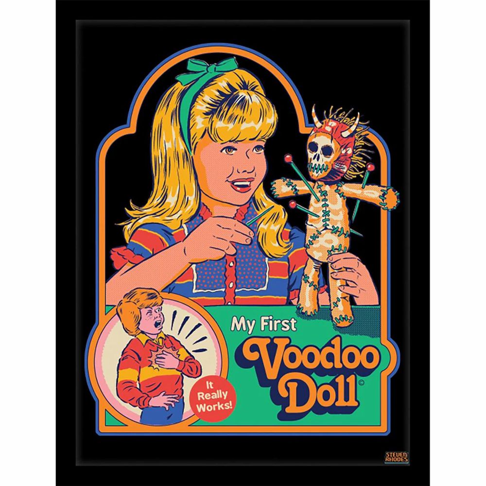 Steven Rhodes - My First Voodoo Doll - Gerahmter Kunstdruck