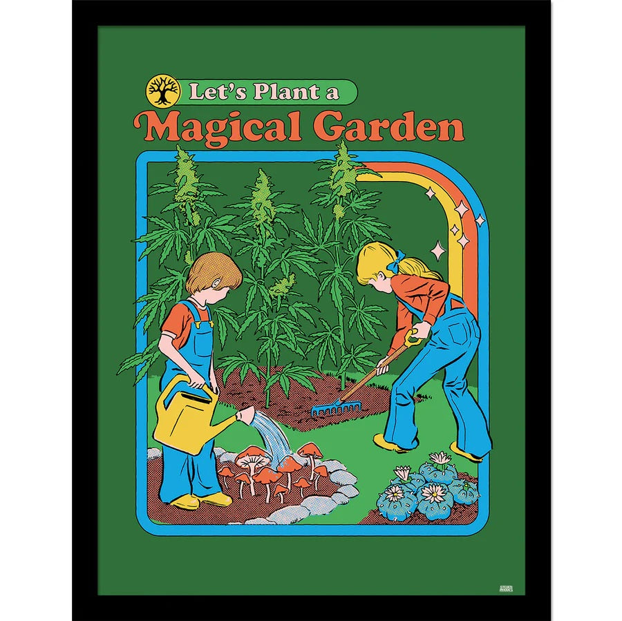 Steven Rhodes - Magical Garden - Gerahmter Kunstdruck