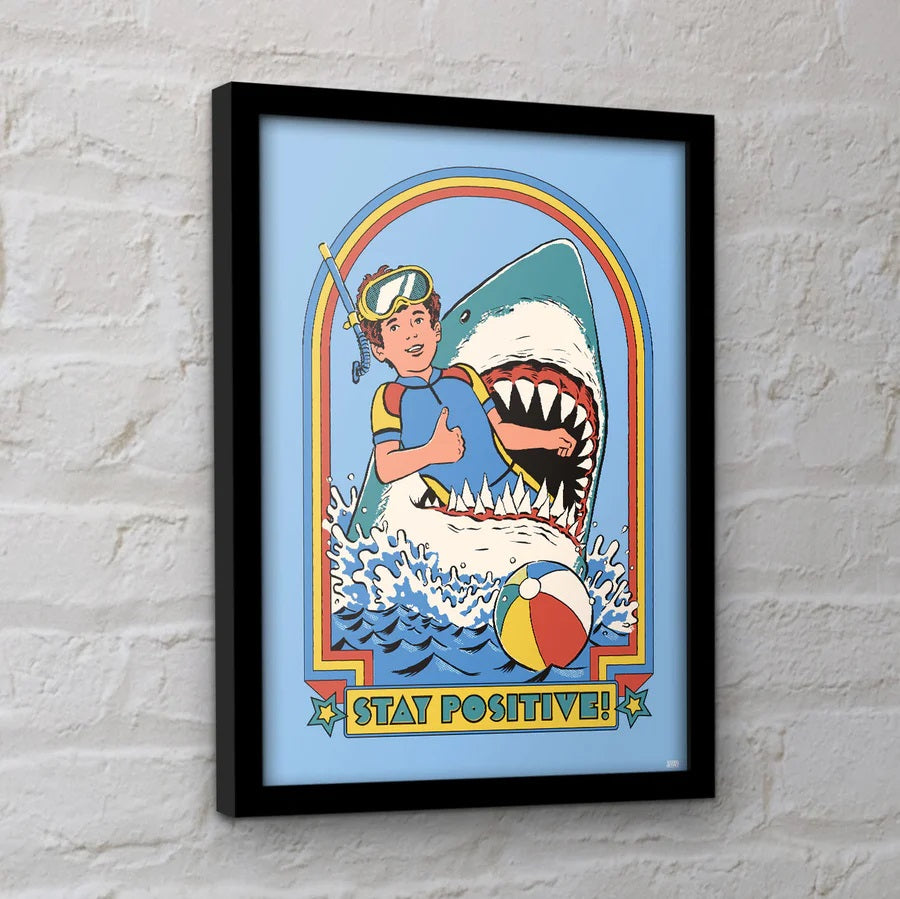 Steven Rhodes - Stay Positive - Gerahmter Kunstdruck