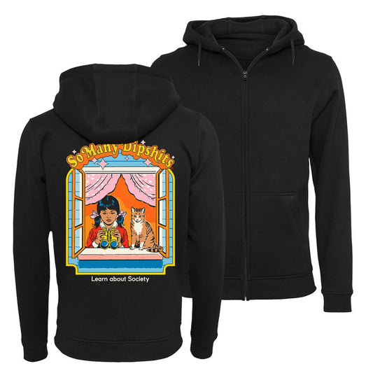 Steven Rhodes - So Many Dipshits - Zip Hoodie