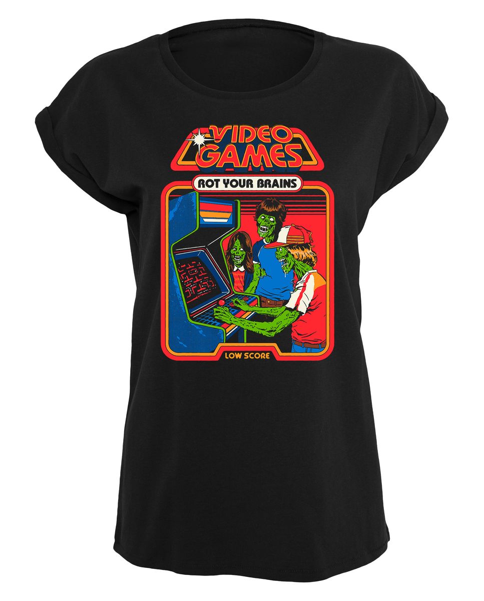 Steven Rhodes - Video Games root your brains - Girlshirt