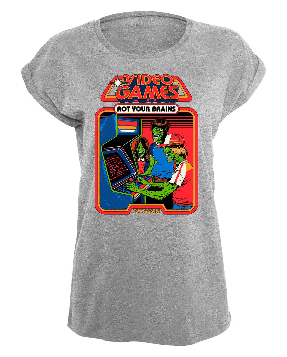 Steven Rhodes - Video Games root your brains - Girlshirt