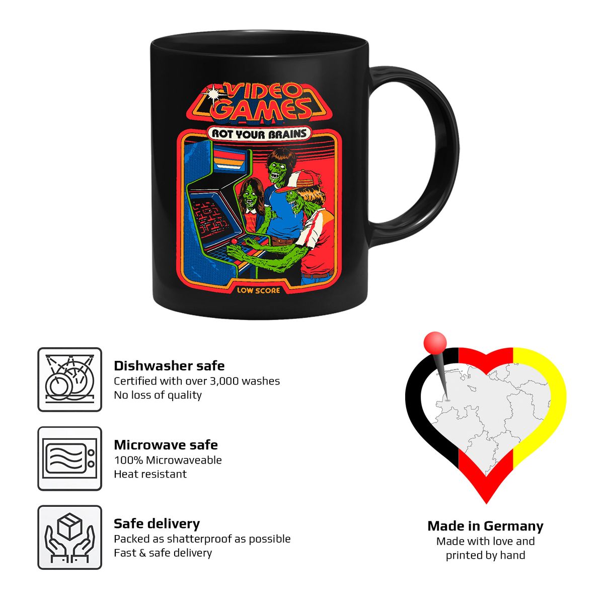 Steven Rhodes - Video Games root your brains - Tasse