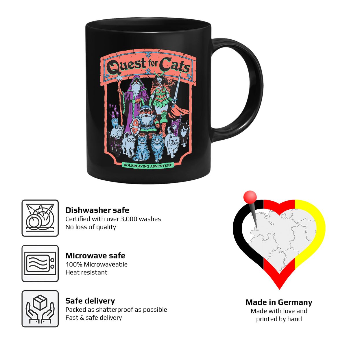 Steven Rhodes - Quest for Cats - Tasse