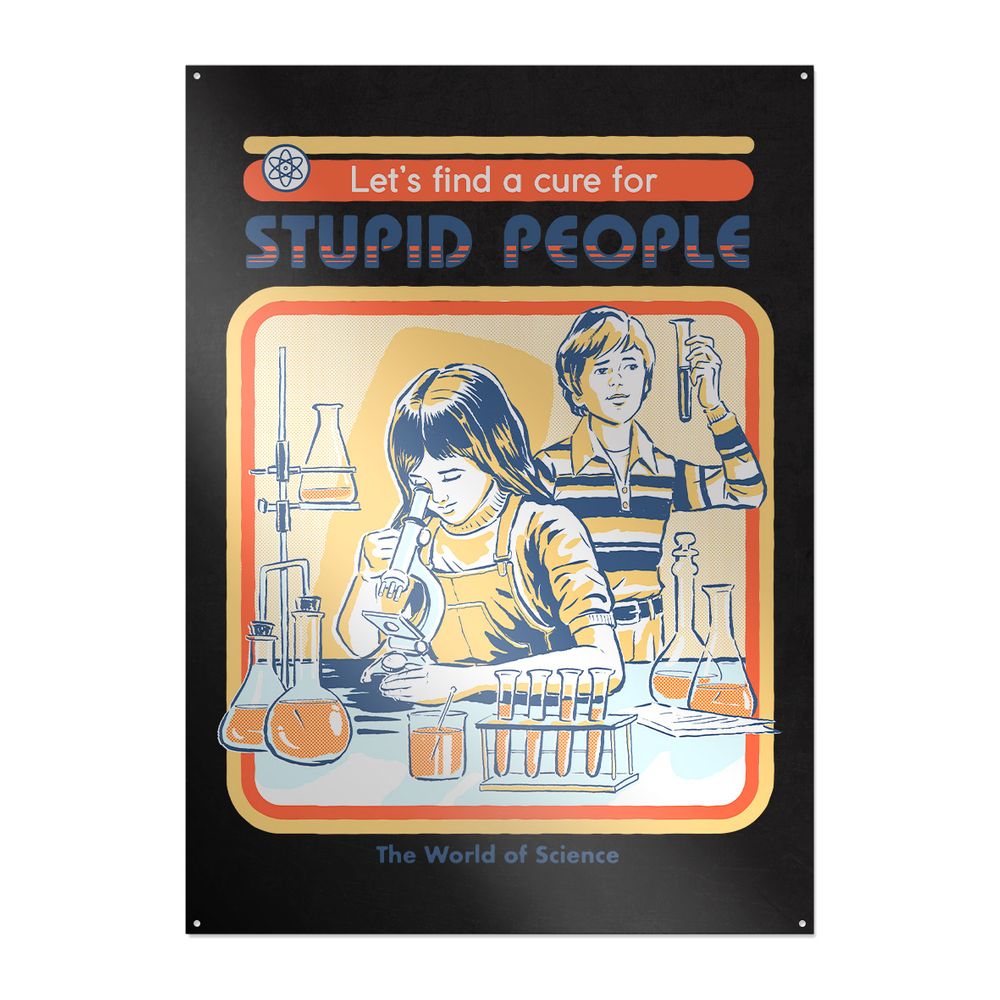 Steven Rhodes - A Cure For Stupid People - Metal Plate