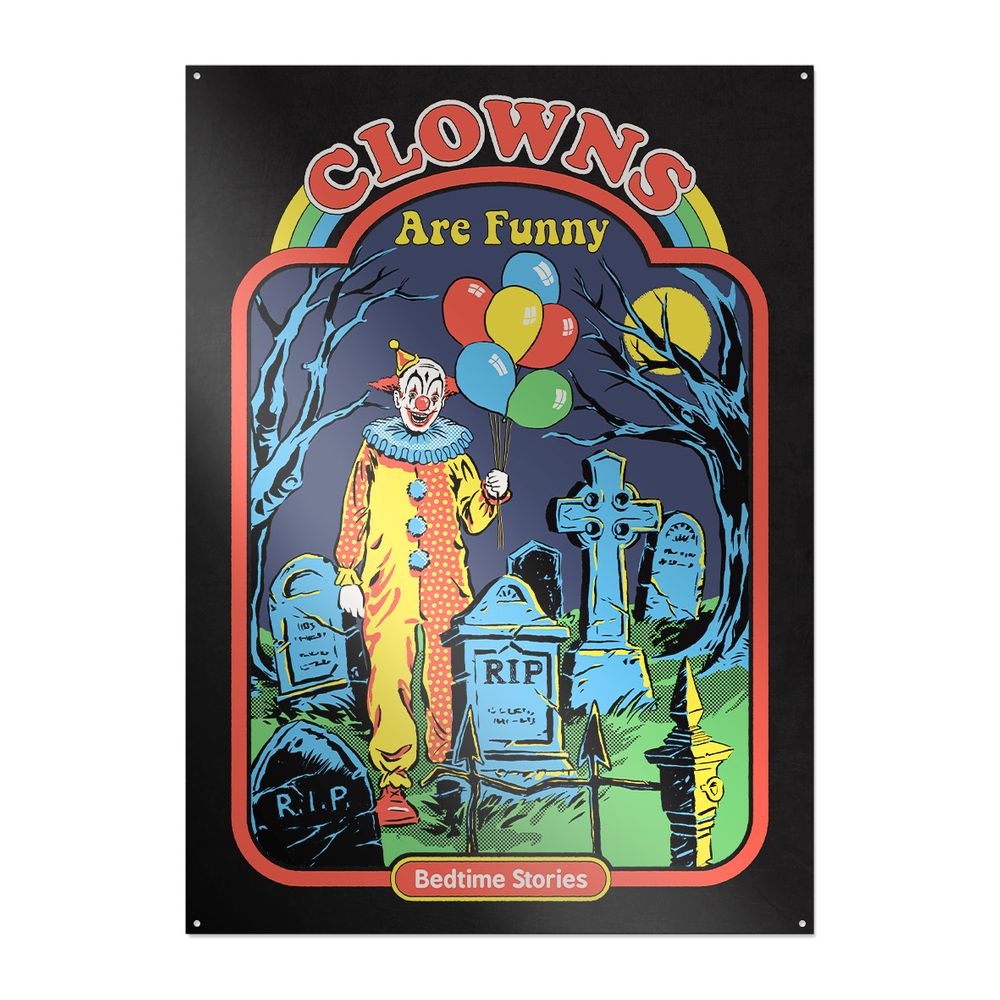 Steven Rhodes - Clowns Are Funny - Metallschild