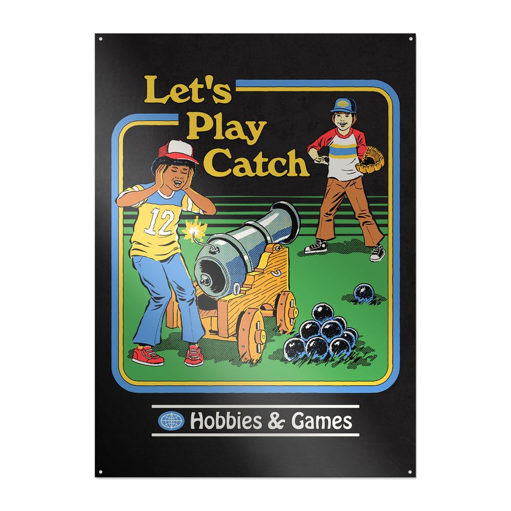Steven Rhodes - Let’s Play Catch - Metallschild