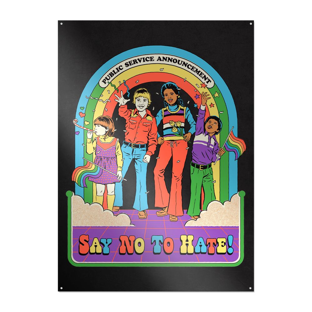 Steven Rhodes - Say No To Hate - Metallschild