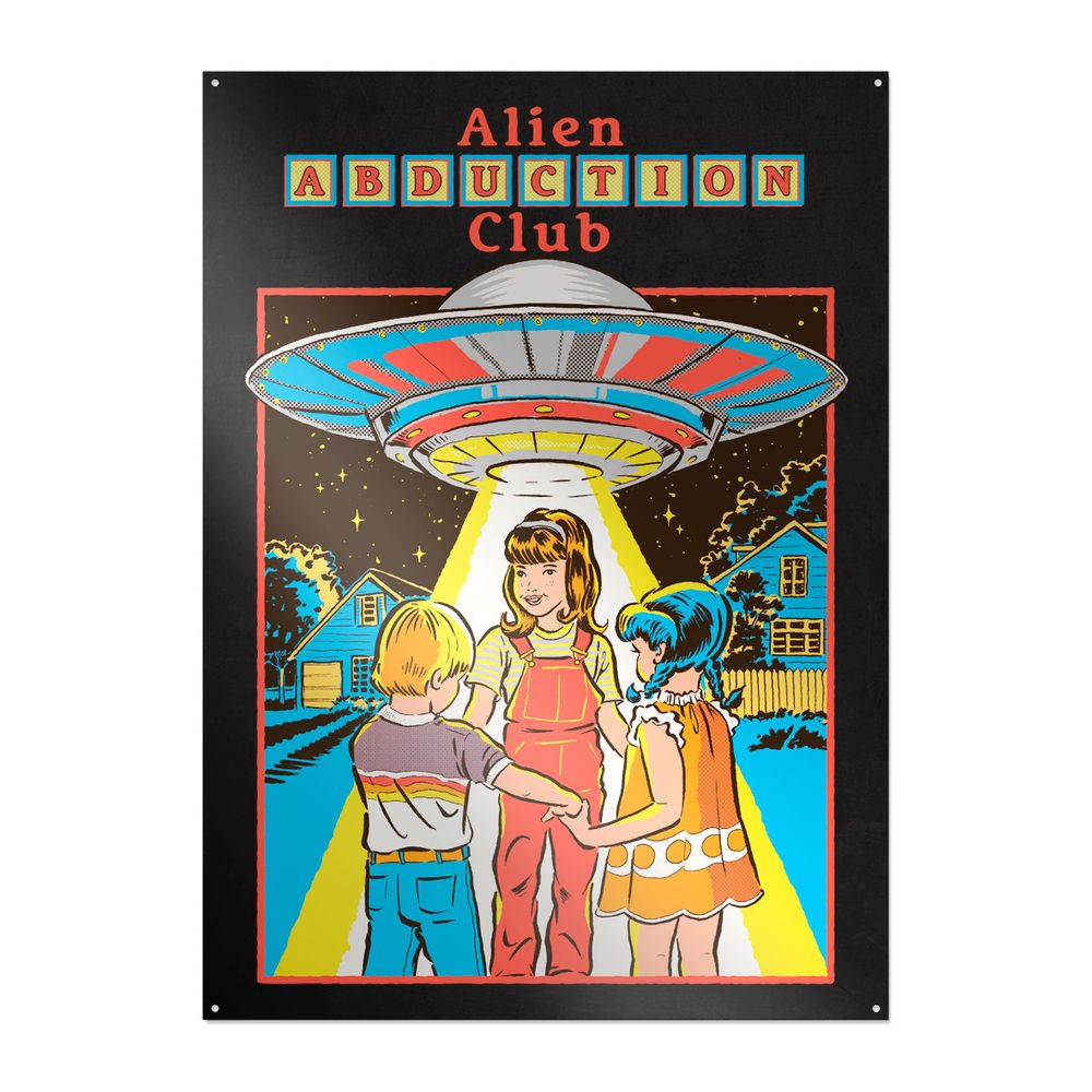 Steven Rhodes - Alien Abduction Club - Metallschild