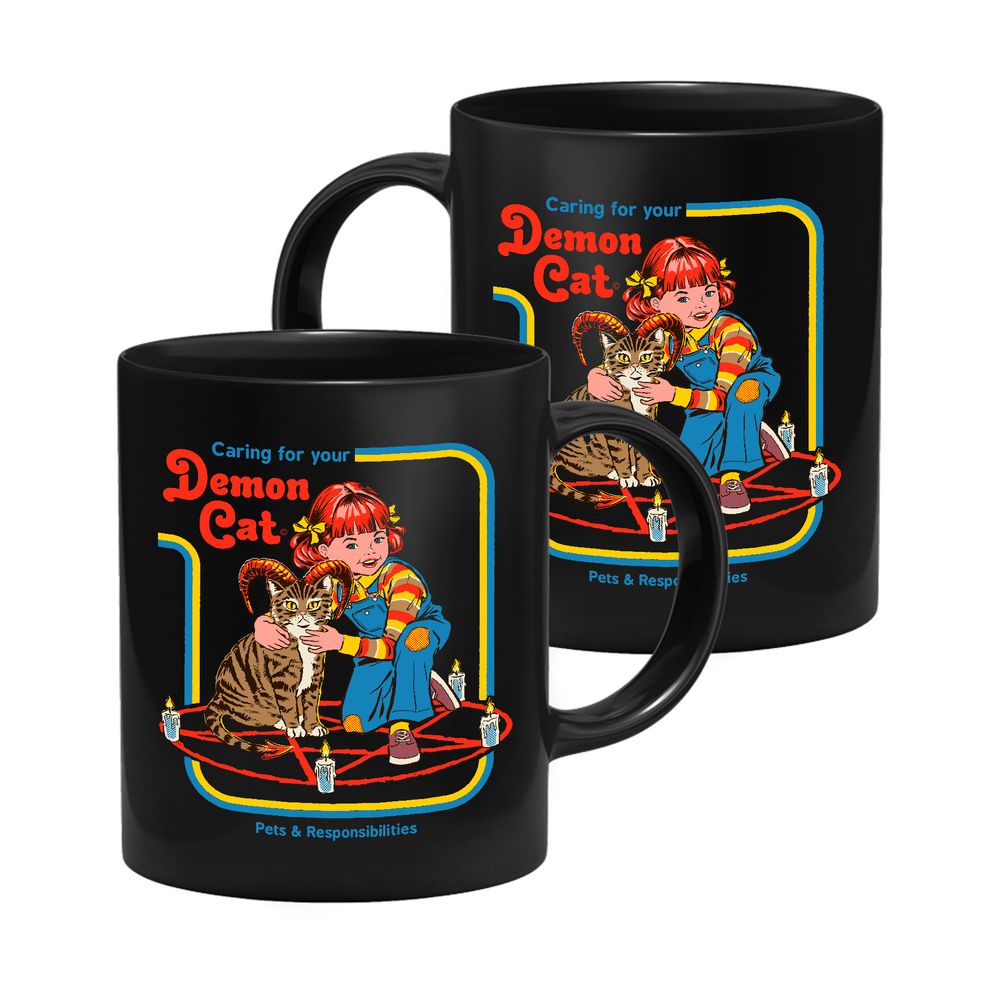Steven Rhodes - Caring for your Demon Cat - Mug