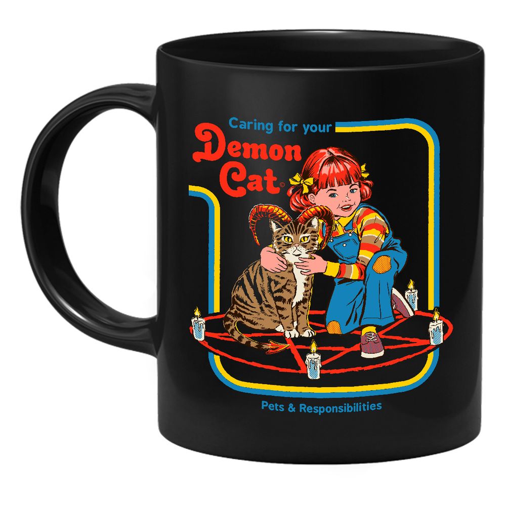Steven Rhodes - Caring for your Demon Cat - Mug