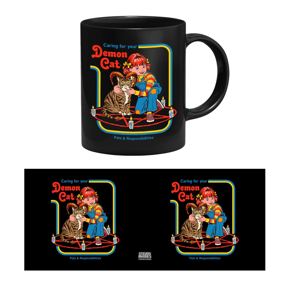 Steven Rhodes - Caring for your Demon Cat - Mug