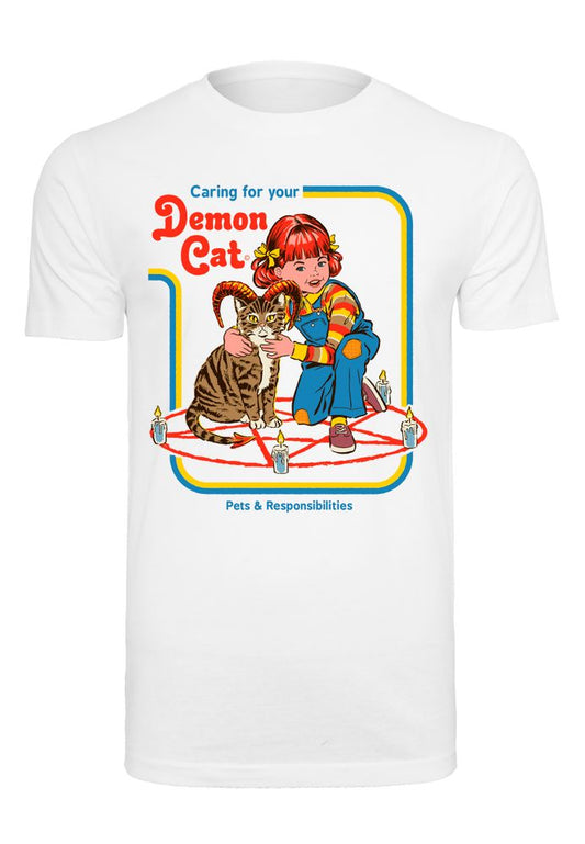 Steven Rhodes - Caring for your Demon Cat - T-Shirt