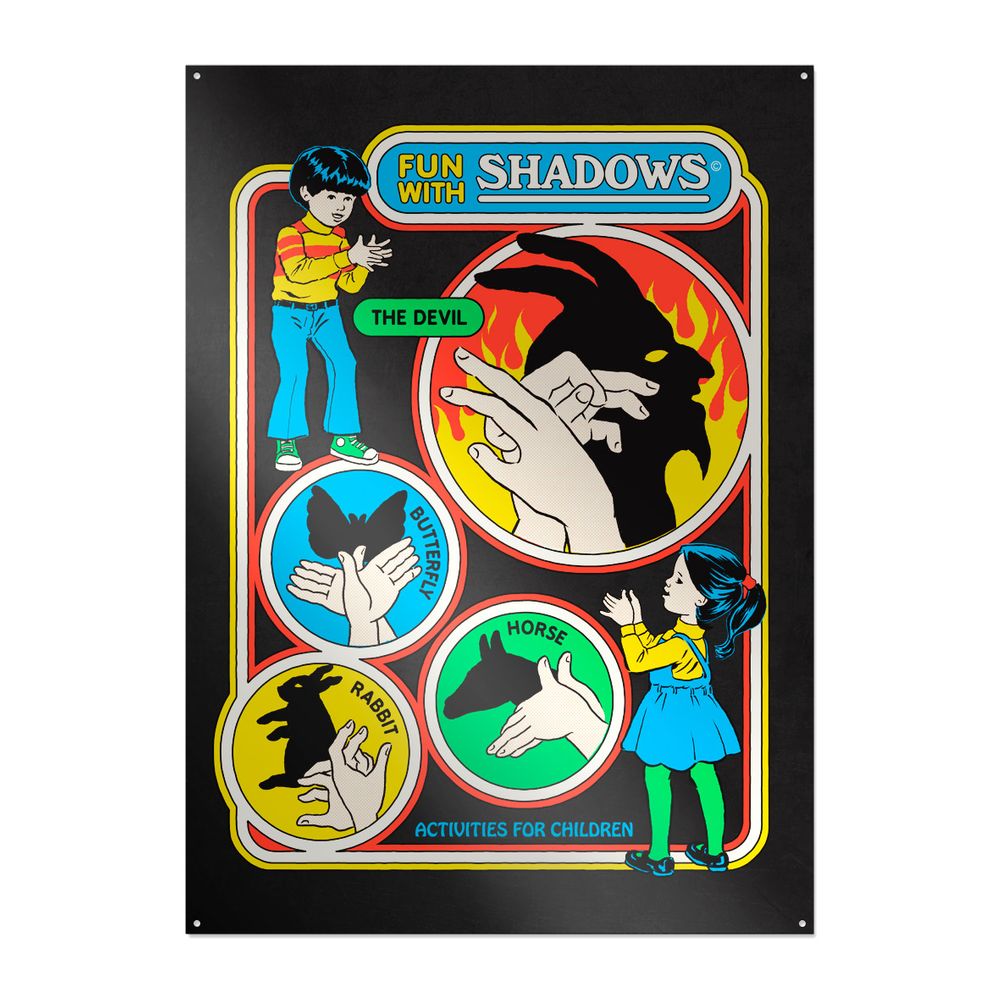 Steven Rhodes - Fun with Shadows - Metallschild