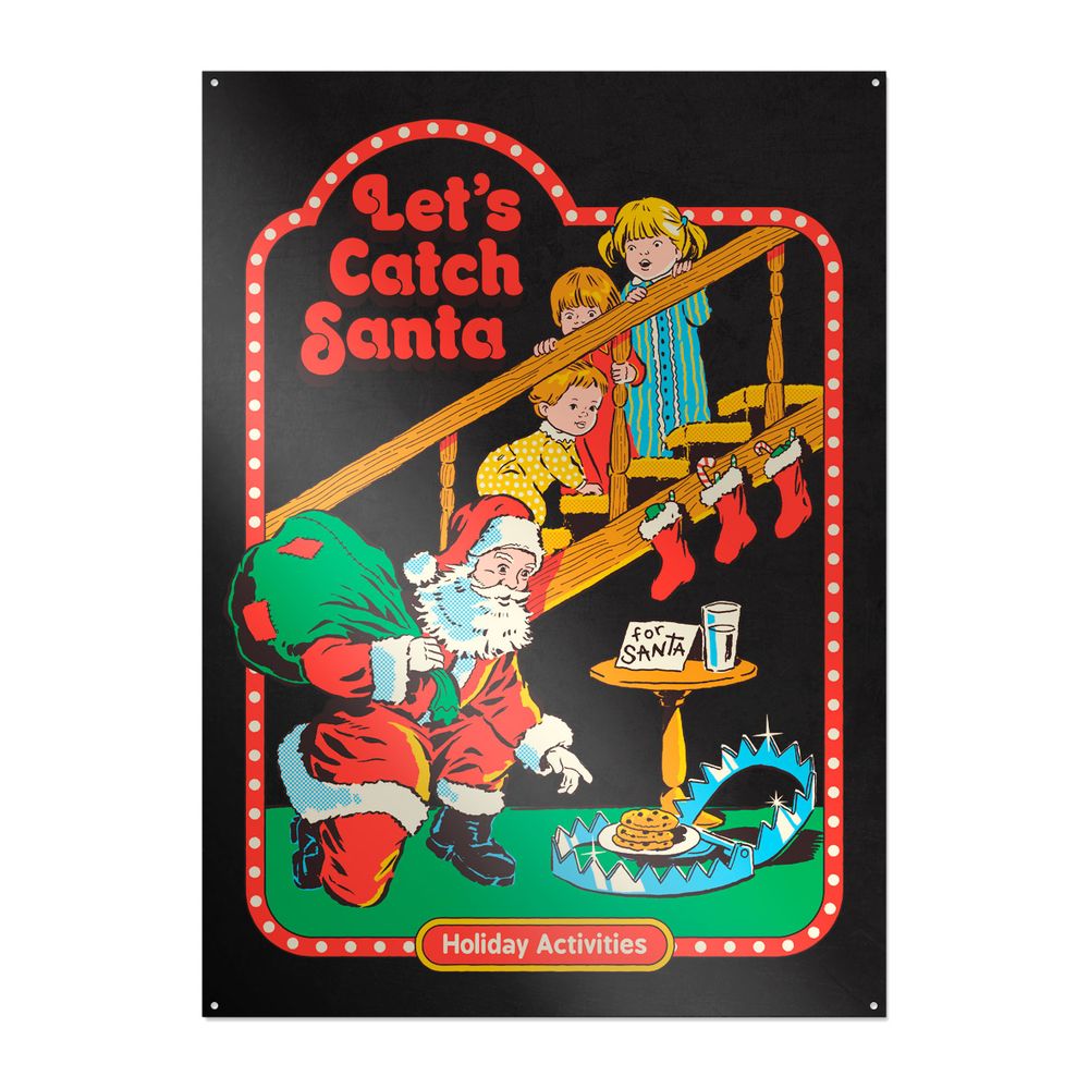 Steven Rhodes - Let's Catch Santa - Metallschild