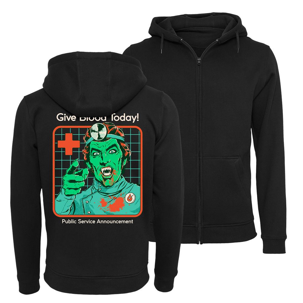 Steven Rhodes - Give Blood Today - Zip Hoodie