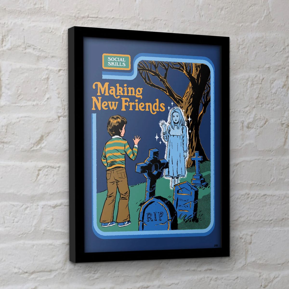 Steven Rhodes - Making New Friends - Gerahmter Kunstdruck