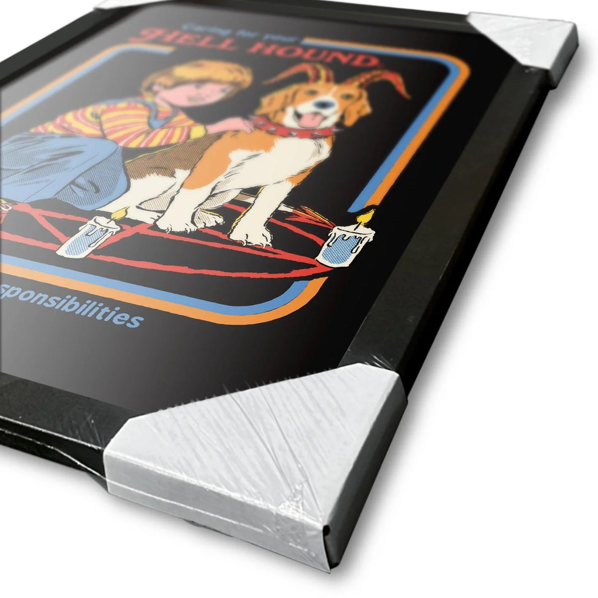 Steven Rhodes - Caring for your hell hound - Gerahmter Kunstdruck