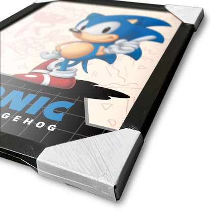 Sonic - Megadrive Cover - Gerahmter Kunstdruck