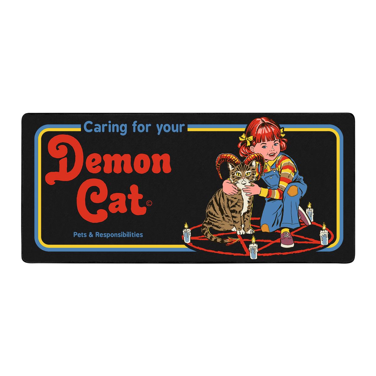 Steven Rhodes - Caring for your Demon Cat - XXL-Mouse pad