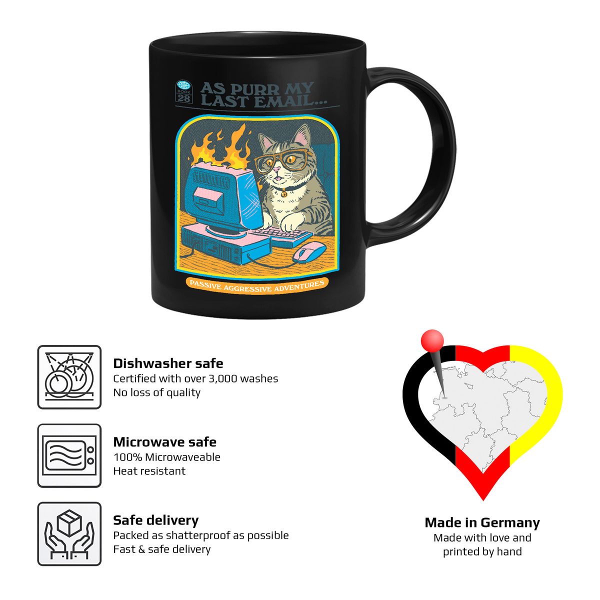 Steven Rhodes - As Purr My Last Email - Mug