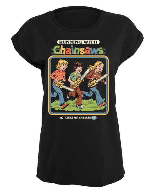 Steven Rhodes - Running with Chainsaws - Girlshirt