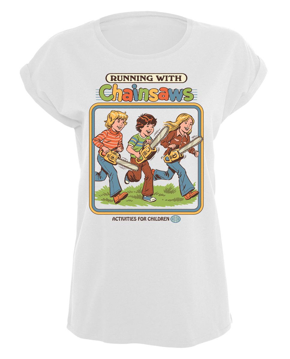 Steven Rhodes - Running with Chainsaws - Girlshirt