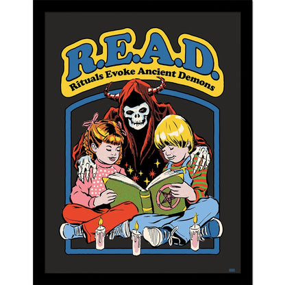 Steven Rhodes - READ - Gerahmter Kunstdruck