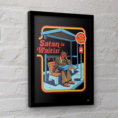 Steven Rhodes Scream Steven Rhodes - Satan Is Waitin - Gerahmter Kunstdruck – Steven Rhodes Shop