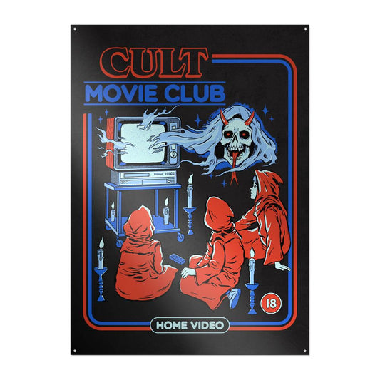Steven Rhodes - Cult Movie Club - Metallschild