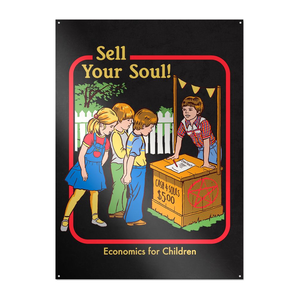 Steven Rhodes - Sell Your Soul - Metallschild