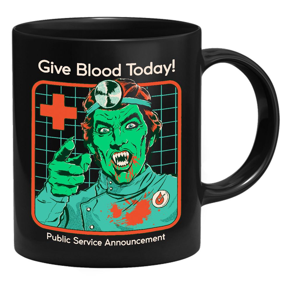 Steven Rhodes - Give Blood Today - Tasse