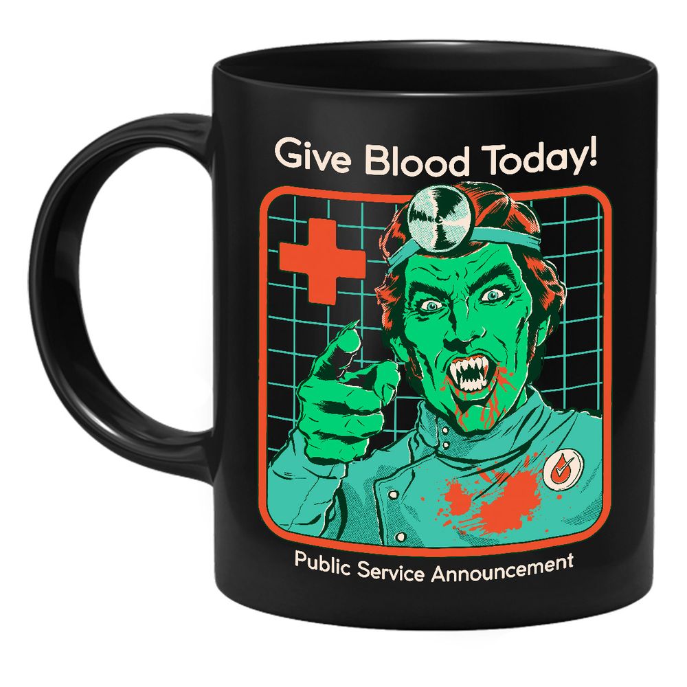 Steven Rhodes - Give Blood Today - Tasse