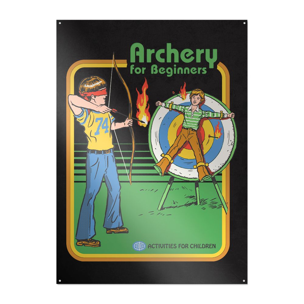 Steven Rhodes - Archery for Beginners - Metallschild